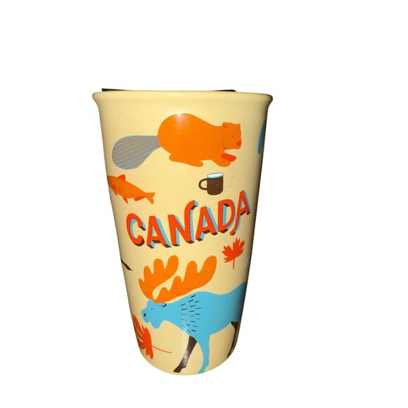 Starbucks Canada Canadian Themed Coffee / Tea Ceramic Mug 12 oz - Picture 1 of 7